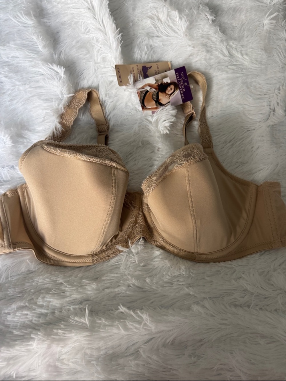 Cacique Nude Lace-Trim Full Coverage Bra - Women Intimates